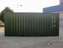 20' Green RAL 6007 shipping containers