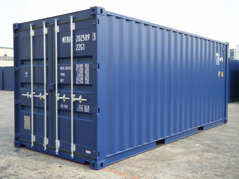 20 foot blue RAL 5013 shipping container 013